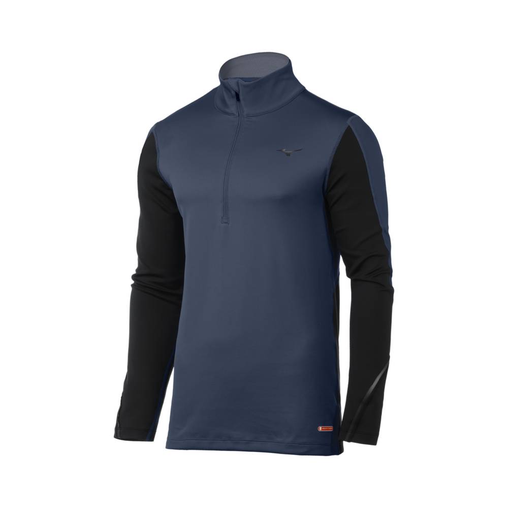 Mizuno Men's Breath Thermo® Half Zip Base Layer Indigo/Black (422020-WNO)